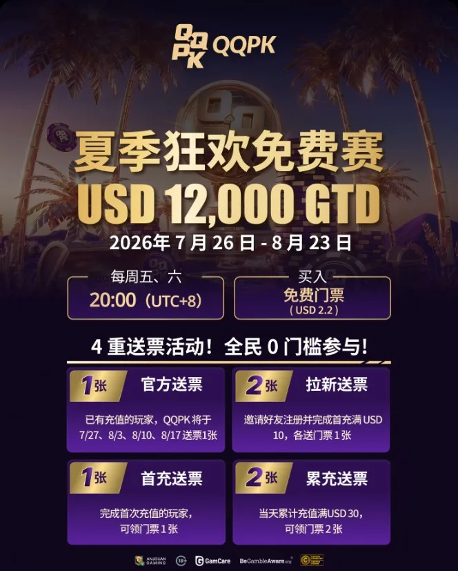 คาร์นิวัลฤดูร้อน ฟรีโรล USD 12,000 GTD